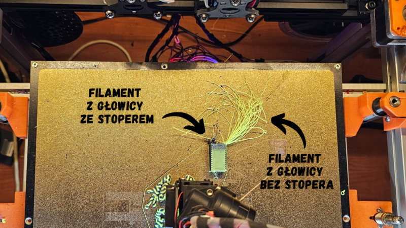 Wyciek filamentu na postoju głowicy – rozwiązanie problemu